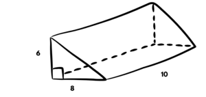 Le volume d'un prisme droit est plus facile à calculer si sa base est un triangle rectangle