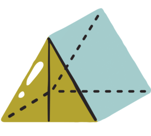 Le volume du prisme droit se calcule en multipliant la base par la hauteur